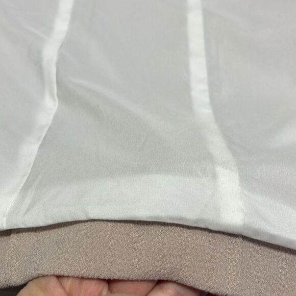 Wilfred Mauve Cream Sleeveless Classic Snap Up Zipper Accents Tunic Vest- XXS - Picture 12 of 14